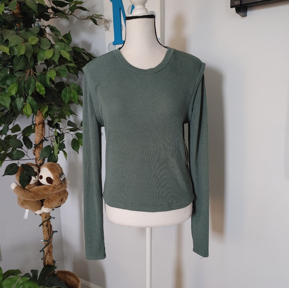 And Now This Textured Knit Long Sleeve Top L